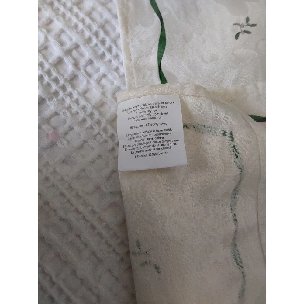 Set 3 SPODE CHRISTMAS TREE fabric NAPKINS Damask cloth Holiday 19-20